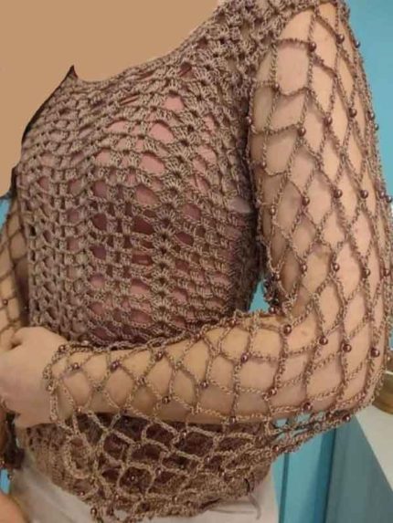 بلوز قلاب بافی زنانه جدید